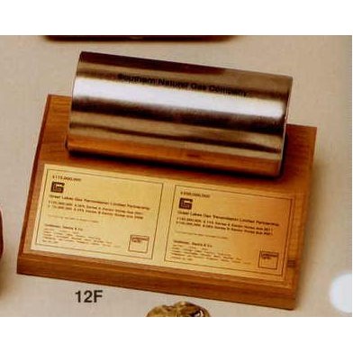 6-1/5"x8-1/2" Walnut Custom "tombstone" For Pipe Line Paperweight (12f)