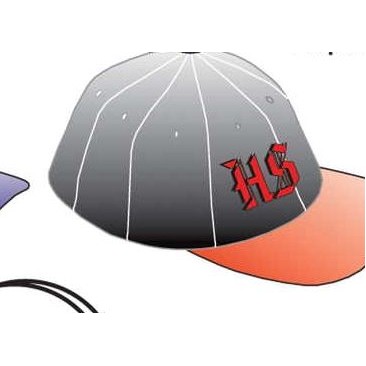 Baseball Cap Key Chain w/Clear Mirrored Back (4 Square Inch)