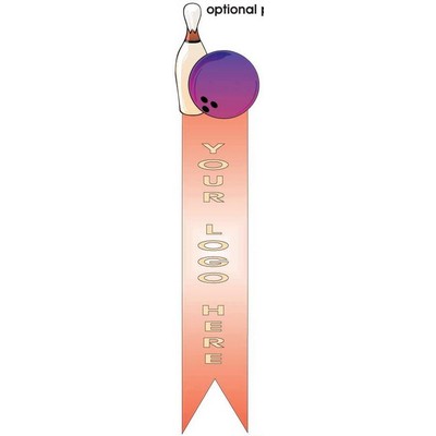 Bowling Pin and Ball Bookmark w/ Black Back