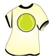 Tennis Ball T-Shirt Lapel Pin