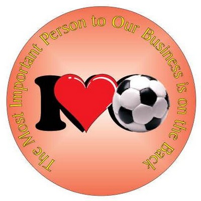 I Love Soccer Photo Hand Mirror (2½" Diameter)