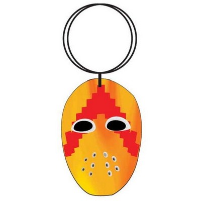 Hockey Mask Key Chain w/Clear Mirrored Back (8 Square Inch)