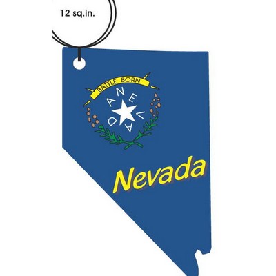 Nevada Battle Born Key Chain w/Clear Mirrored Back (12 Square Inch)