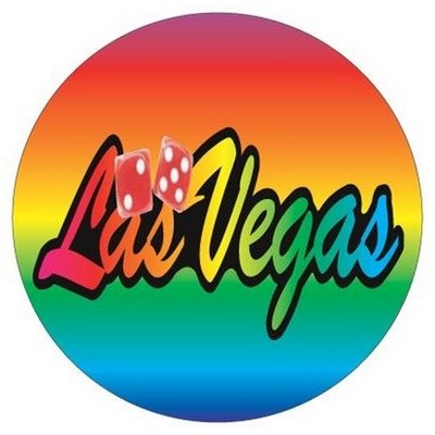Las Vegas w/Dice Photo Hand Mirror (2½" Diameter)