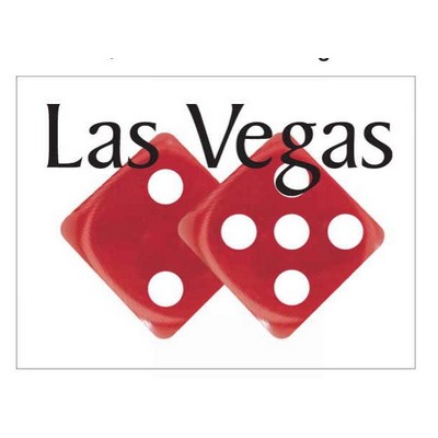 Las Vegas Dice Metal Photo Magnet (2 1/2"x3 1/2")