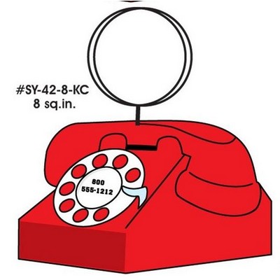 Rotary Dial Telephone Executive Key Chain w/Mirrored Back (8 Square Inch)