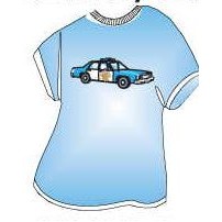 Police Car T-Shirt Lapel Pin