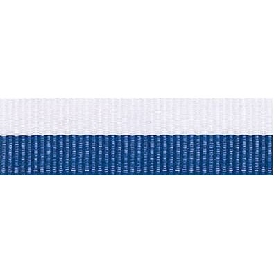 Snap Clip "v" Neck Ribbon 7/8"x32" - Blue / White