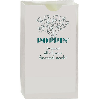 White Popcorn Bags (4 1/4" x 2-3/8" x 7-3/4")