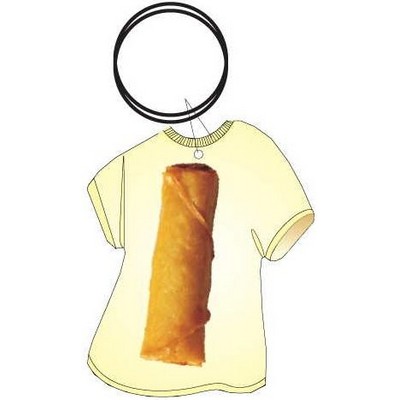 Egg Roll Executive T Shirt Key Chain w/Mirrored Back (4 Square Inch)