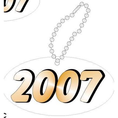 School Year Promotional Key Chain w/ Black Back (4 Square Inch)