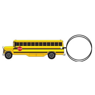 School Bus Executive Keychain w/Mirrored Back (2 Square Inch)