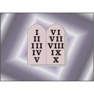 10 Commandments Rectangle Badge w/ Bar Pin (2"x3")