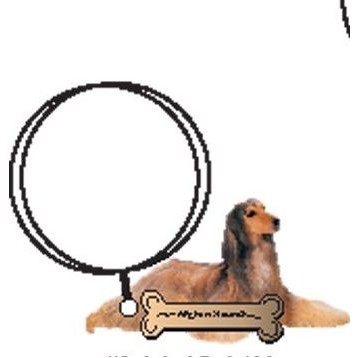 Afghan Hound Dog Keychain w/Mirrored Back (2 Square Inch)