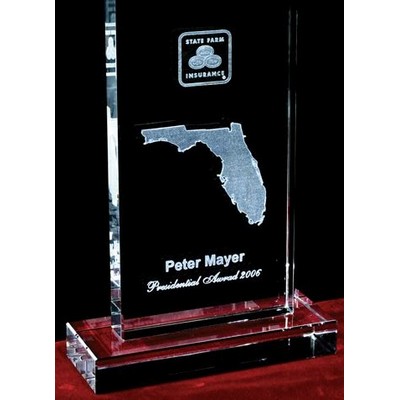 Crystal Frame Plaque w/Custom Etching (8")