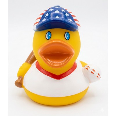 Mini Rubber Patriotic Baseball Duck©