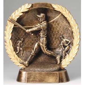 High Relief Male Baseball Award - 7 1/2"