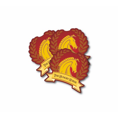 Custom Shape White Repositionable Adhesive Vinyl Decal (4.1 Up to 7 Square Inch)