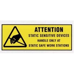 High Visibility Warning Labels (Attention/ Static Sensitive Devices)