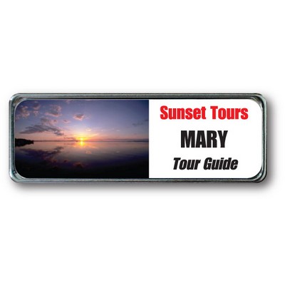 White Metal Insert Inside Sliver Frame (1"X3")