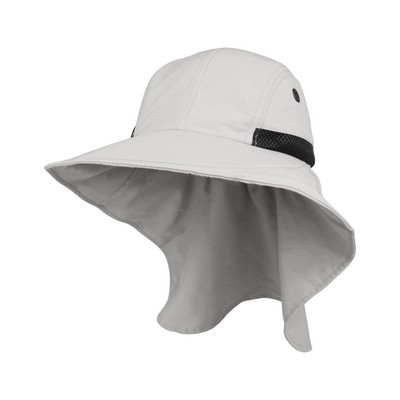 Juniper Women's Nylon Wide Brim Flap Cap