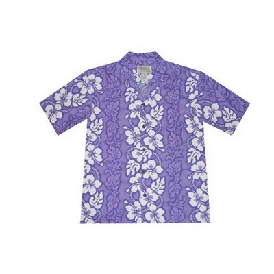 Hawaiian Shirt - 100% Cotton Poplin Tropical Print w/ Coconut Button Front (S - 3XL in-stock)