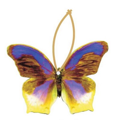 Purple & Yellow Butterfly Executive Ornament w/ Mirrored Back (3 Square Inch)