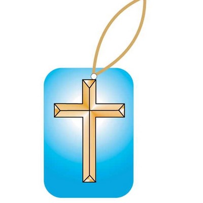 Gold Cross Promotional Ornament w/ Black Back (3 Square Inch)
