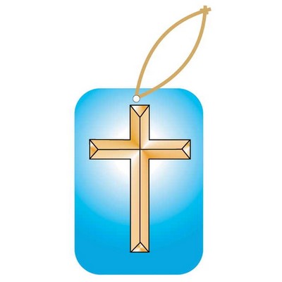 Gold Cross Executive Ornament w/ Mirrored Back (2 Square Inch)