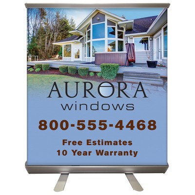 32'' x 36" Custom Digitally Printed Retractable Banner Stand