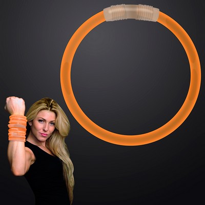 8" Orange Glow Bracelet - BLANK