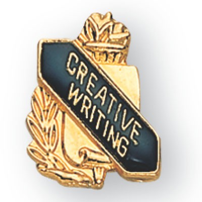 Enameled & Epoxy Domed Scholastic Creative Writing Award Pin