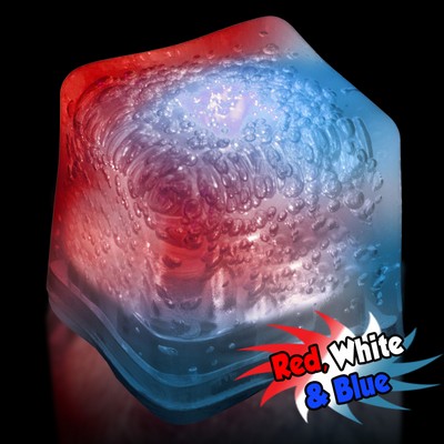 Red/White/Blue Lited Ice Cube(Blank)