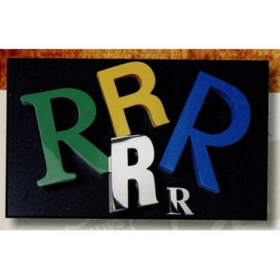 Reverse Channel Fabricated Stainless Finish 17" Letters w/ 1" Depth