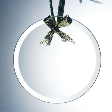Beveled Jade Glass Ornament - Round (Screened)