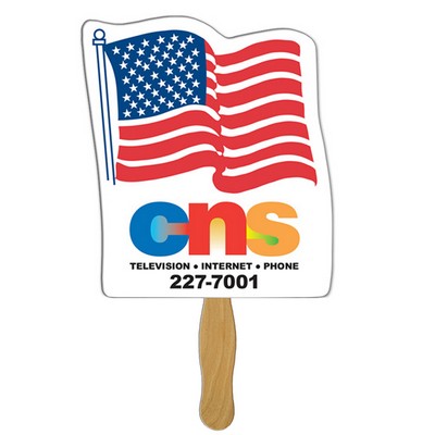 Flag Hand Fan Full Color (1 Side)