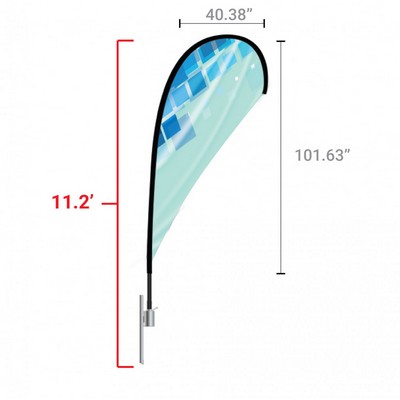 11.2' Teardrop Flag Single Sided