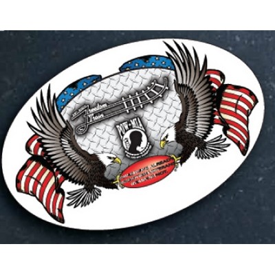 Oval Vinyl Decals w/Laminate 5"x3"