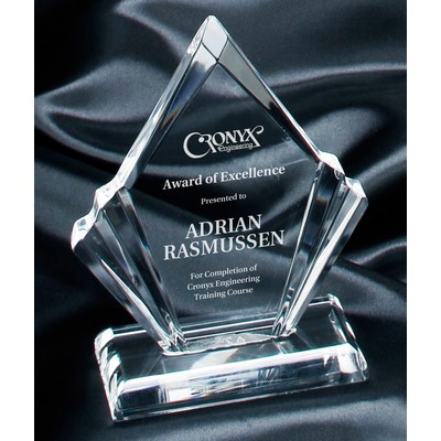 Fan Flair Clear Acrylic on Base (6 5/8"x5 1/4")