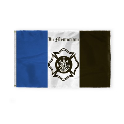 Fireman Mourning Flags 3x5 foot