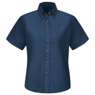 Red Kap™ Women's Short Sleeve Poplin Dress Shirt - Navy Blue