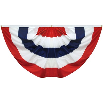 16"x 32" Sewn 5-Stripe Nylon Pleated Fan