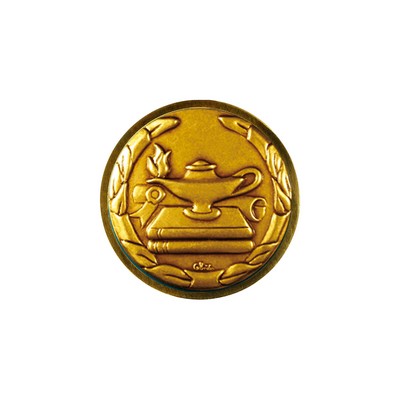 Club Lorente Round 1" Lapel Pin- Lamp of Knowledge