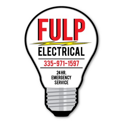 Lightbulb Magnet - 2" x 3" - 20 mil