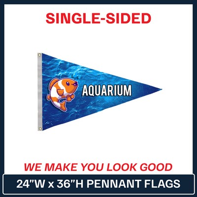 24" x 36" Pennant Flag - Single Sided
