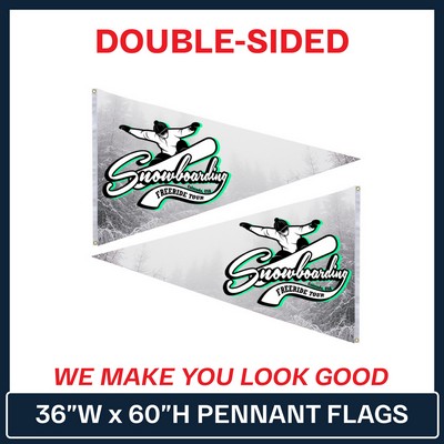 36" x 60" Pennant Flag - Double Sided