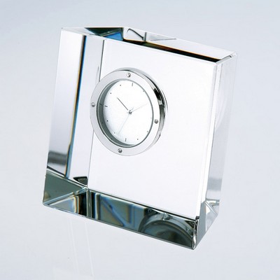 Slanted Block Clock, 3-1/8"x3"H