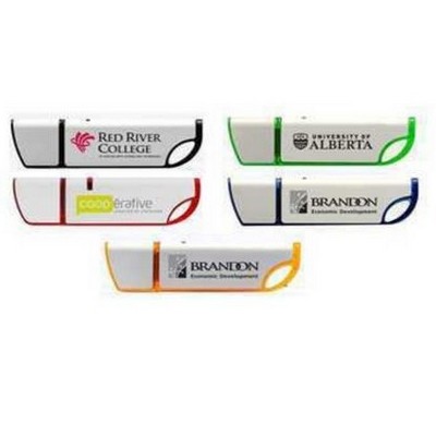 8 GB Translucent USB Drive w/Aluminum Inlay