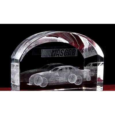 3D Vehicles in Crystal Arch Sculpture w/Customization (4")