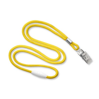 1/8" Breakaway Blank Lanyard w/Bulldog Clip (Yellow)